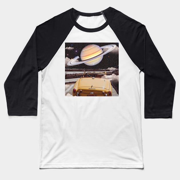 Saturn Trip Baseball T-Shirt by RiddhiShah